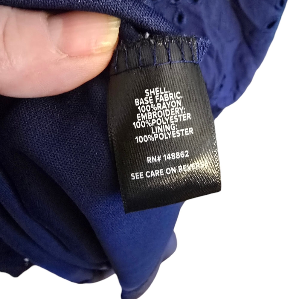 Torrid Navy Eyelet Maxi Dress - Picture 8 of 8